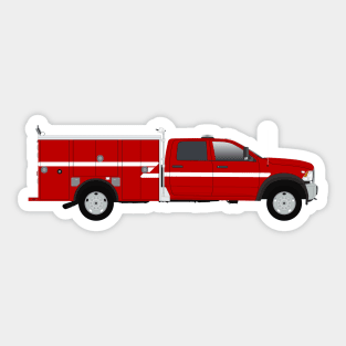 Quick Attack Fire Truck Red Sticker